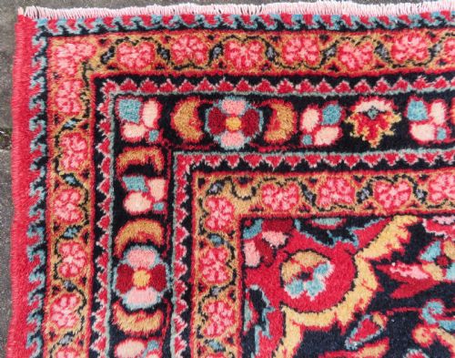 ATTRACTIVE ANTIQUE JOZAN VILLAGE RUG WEST CENTRAL PERSIA 155CM X 109CM - ADDITIONAL PHOTO 5