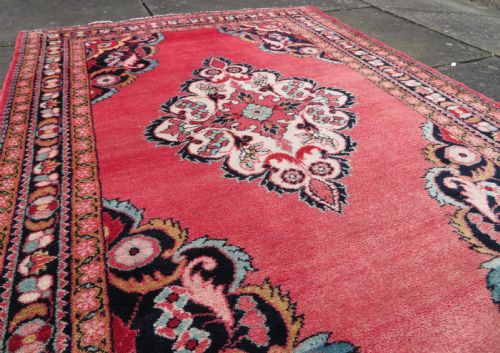 ATTRACTIVE ANTIQUE JOZAN VILLAGE RUG WEST CENTRAL PERSIA 155CM X 109CM - ADDITIONAL PHOTO 7
