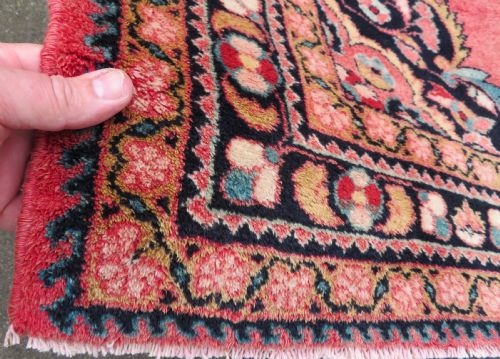 ATTRACTIVE ANTIQUE JOZAN VILLAGE RUG WEST CENTRAL PERSIA 155CM X 109CM - ADDITIONAL PHOTO 8