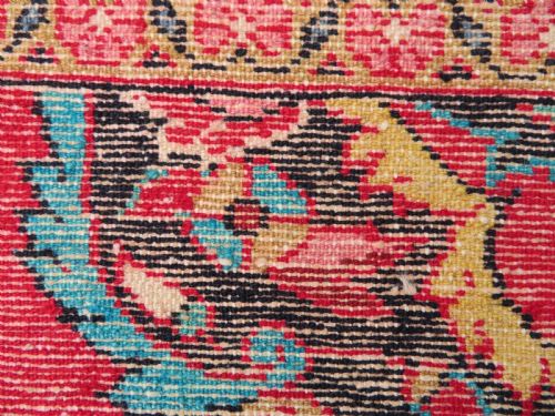 ATTRACTIVE ANTIQUE JOZAN VILLAGE RUG WEST CENTRAL PERSIA 155CM X 109CM - ADDITIONAL PHOTO 17