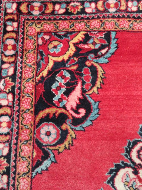 ATTRACTIVE ANTIQUE JOZAN VILLAGE RUG WEST CENTRAL PERSIA 155CM X 109CM - ADDITIONAL PHOTO 4