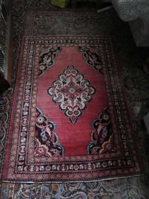 ATTRACTIVE ANTIQUE JOZAN VILLAGE RUG WEST CENTRAL PERSIA 155CM X 109CM - ADDITIONAL PHOTO 18