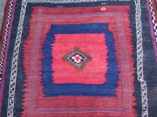 ANTIQUE AFSHAR DINING OR BREAD SOFREH RUG WALL HANGING DISPLAY BREAD EATING CLOTHAFSHAR TRIBES OF KERMANSOUTH PERSIA - ADDITIONAL PHOTO 17
