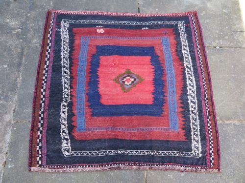 ANTIQUE AFSHAR DINING OR BREAD SOFREH RUG WALL HANGING DISPLAY BREAD EATING CLOTHAFSHAR TRIBES OF KERMANSOUTH PERSIA - ADDITIONAL PHOTO 19