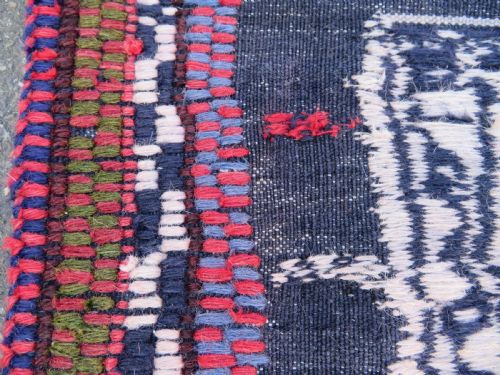 ANTIQUE AFSHAR DINING OR BREAD SOFREH RUG WALL HANGING DISPLAY BREAD EATING CLOTHAFSHAR TRIBES OF KERMANSOUTH PERSIA - ADDITIONAL PHOTO 20