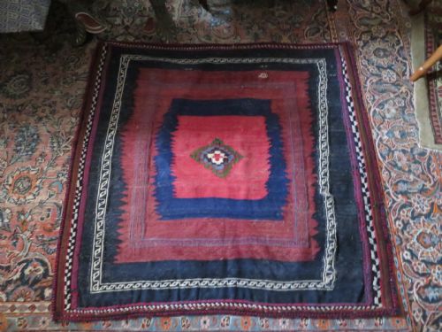 ANTIQUE AFSHAR DINING OR BREAD SOFREH RUG WALL HANGING DISPLAY BREAD EATING CLOTHAFSHAR TRIBES OF KERMANSOUTH PERSIA - ADDITIONAL PHOTO 25