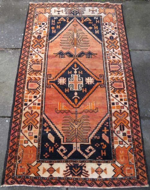 ANTIQUE TURKISH KURDISH VILLAGE RUG MALATYA PROVINCEEASTERN ANATOLIA162CM X 100CM - ADDITIONAL PHOTO 1
