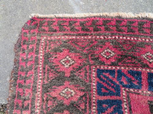 OLD AFGHAN TURKMEN SEHMIHRAB KIZIL AYAK PRAYER RUG 143CM X 90CM - ADDITIONAL PHOTO 13