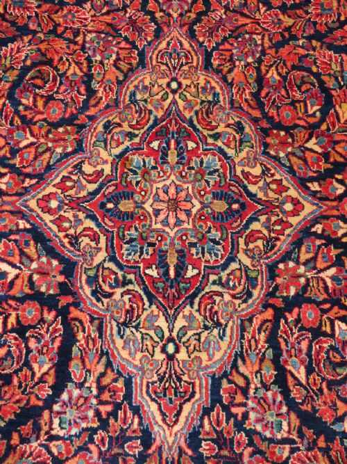 UNUSUAL DESIGN ANTIQUE SAROUK RUG WEST PERSIA 198CM X 128CM - ADDITIONAL PHOTO 4