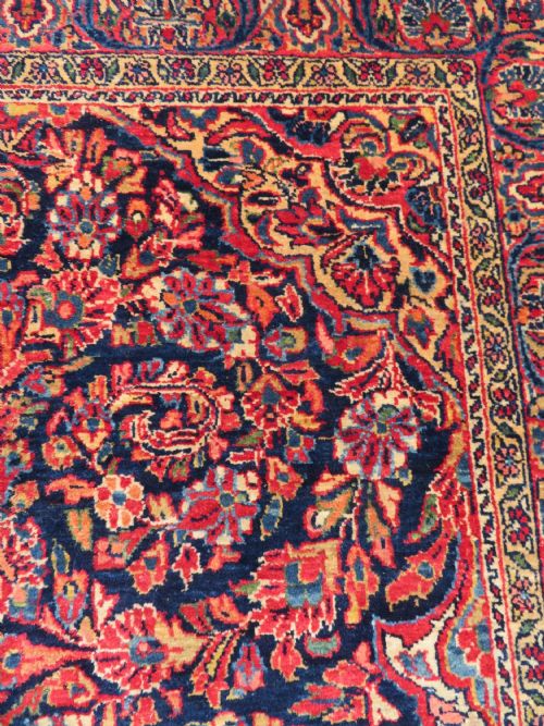 UNUSUAL DESIGN ANTIQUE SAROUK RUG WEST PERSIA 198CM X 128CM - ADDITIONAL PHOTO 7