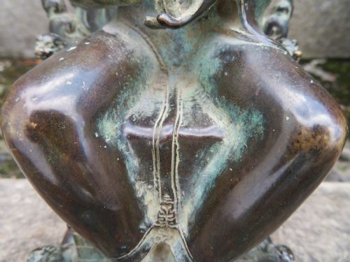 A COPPER ALLOY SEATED FIGURE OF BUDDHA IN THE EUROPEAN FASHION INDONESIAN ARCHIPELAGOCENTRAL JAVA CIRCA EARLY 15TH CENTURY - ADDITIONAL PHOTO 6