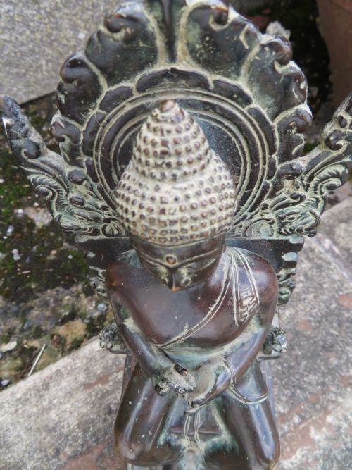 A COPPER ALLOY SEATED FIGURE OF BUDDHA IN THE EUROPEAN FASHION INDONESIAN ARCHIPELAGOCENTRAL JAVA CIRCA EARLY 15TH CENTURY - ADDITIONAL PHOTO 23