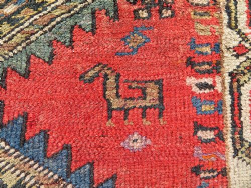 ATTRACTIVE ANTIQUE KURDISH NARROW VILLAGE MADE RUNNER NORTH WEST PERSIA 281CM X 93CM - ADDITIONAL PHOTO 6
