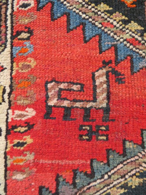 ATTRACTIVE ANTIQUE KURDISH NARROW VILLAGE MADE RUNNER NORTH WEST PERSIA 281CM X 93CM - ADDITIONAL PHOTO 8