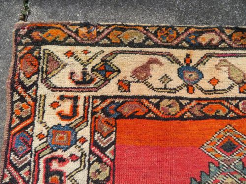 ATTRACTIVE ANTIQUE KURDISH NARROW VILLAGE MADE RUNNER NORTH WEST PERSIA 281CM X 93CM - ADDITIONAL PHOTO 12
