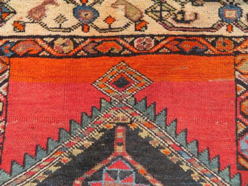 ATTRACTIVE ANTIQUE KURDISH NARROW VILLAGE MADE RUNNER NORTH WEST PERSIA 281CM X 93CM - ADDITIONAL PHOTO 13