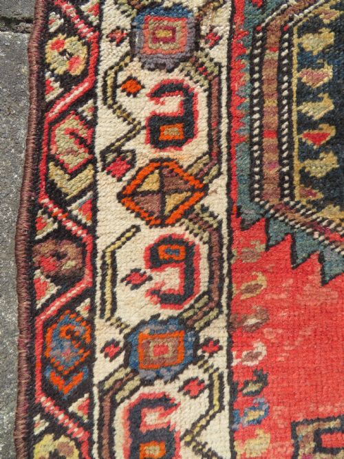 ATTRACTIVE ANTIQUE KURDISH NARROW VILLAGE MADE RUNNER NORTH WEST PERSIA 281CM X 93CM - ADDITIONAL PHOTO 17