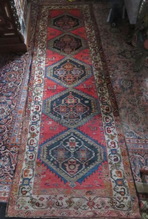 ATTRACTIVE ANTIQUE KURDISH NARROW VILLAGE MADE RUNNER NORTH WEST PERSIA 281CM X 93CM - ADDITIONAL PHOTO 24