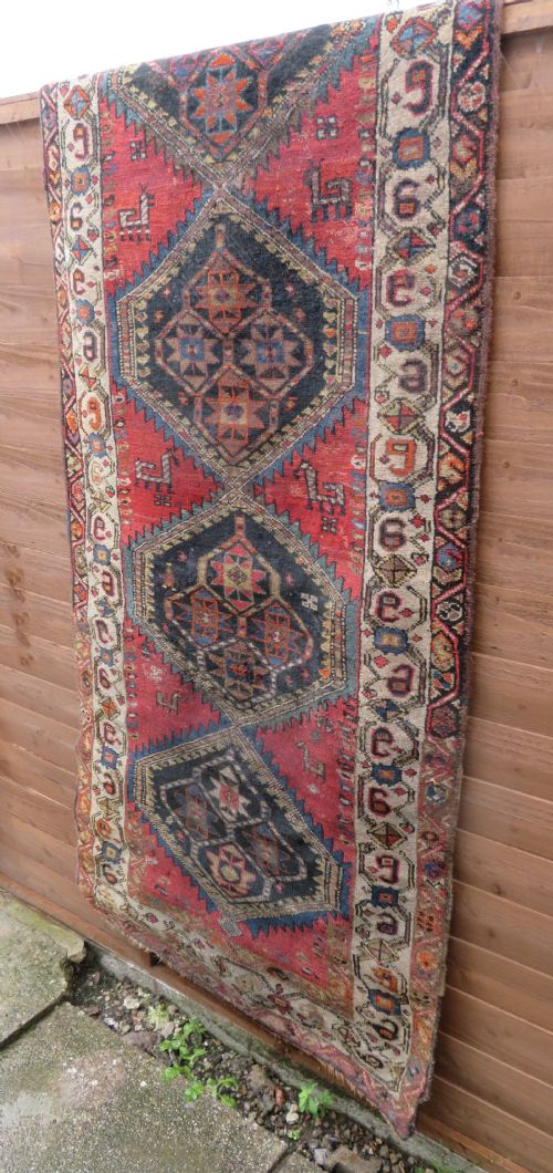 ATTRACTIVE ANTIQUE KURDISH NARROW VILLAGE MADE RUNNER NORTH WEST PERSIA 281CM X 93CM - ADDITIONAL PHOTO 30