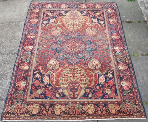 UNUSUAL OVERALL DESIGN ANTIQUE TABRIZ REGION VILLAGE RUG NORTH WEST PERSIA 186CM X 148CM - ADDITIONAL PHOTO 1