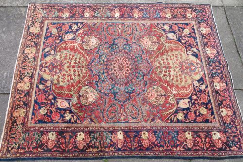 UNUSUAL OVERALL DESIGN ANTIQUE TABRIZ REGION VILLAGE RUG NORTH WEST PERSIA 186CM X 148CM - ADDITIONAL PHOTO 2