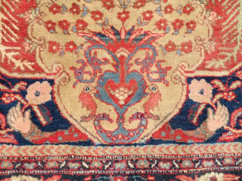 UNUSUAL OVERALL DESIGN ANTIQUE TABRIZ REGION VILLAGE RUG NORTH WEST PERSIA 186CM X 148CM - ADDITIONAL PHOTO 4