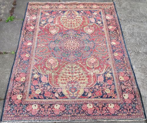 UNUSUAL OVERALL DESIGN ANTIQUE TABRIZ REGION VILLAGE RUG NORTH WEST PERSIA 186CM X 148CM - ADDITIONAL PHOTO 18
