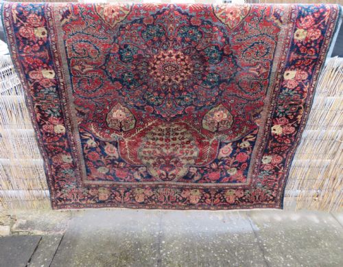 UNUSUAL OVERALL DESIGN ANTIQUE TABRIZ REGION VILLAGE RUG NORTH WEST PERSIA 186CM X 148CM - ADDITIONAL PHOTO 28