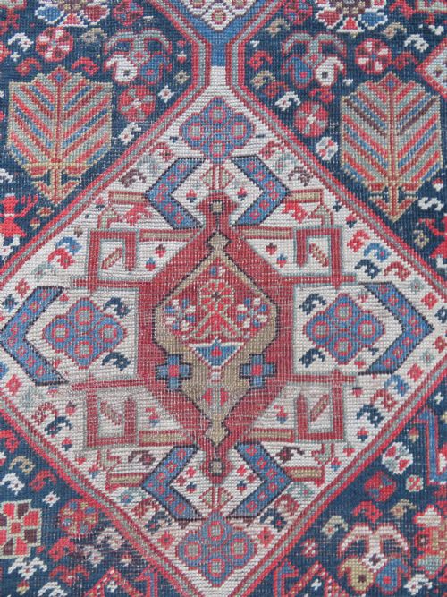 INTERIOR DESIGN EARLY ANTIQUE QASHQAI TRIBAL RUNNER CIRCA 1860S 293CM X 89CM - ADDITIONAL PHOTO 8
