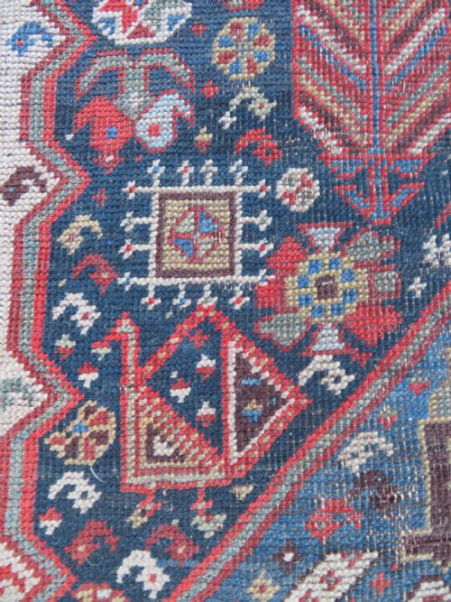 INTERIOR DESIGN EARLY ANTIQUE QASHQAI TRIBAL RUNNER CIRCA 1860S 293CM X 89CM - ADDITIONAL PHOTO 12