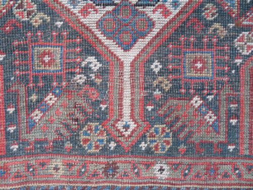 INTERIOR DESIGN EARLY ANTIQUE QASHQAI TRIBAL RUNNER CIRCA 1860S 293CM X 89CM - ADDITIONAL PHOTO 21