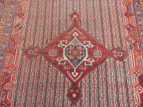 INTERIOR DESIGN EARLY ANTIQUE KHAMSEH TRIBAL RUG SOUTH WEST PERSIACIRCA 1870S 234CM X 148CM - ADDITIONAL PHOTO 3
