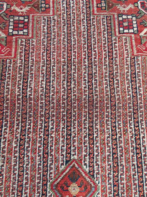 INTERIOR DESIGN EARLY ANTIQUE KHAMSEH TRIBAL RUG SOUTH WEST PERSIACIRCA 1870S 234CM X 148CM - ADDITIONAL PHOTO 8