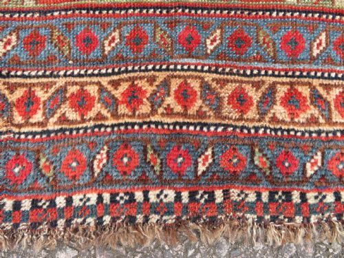 INTERIOR DESIGN EARLY ANTIQUE KHAMSEH TRIBAL RUG SOUTH WEST PERSIACIRCA 1870S 234CM X 148CM - ADDITIONAL PHOTO 11