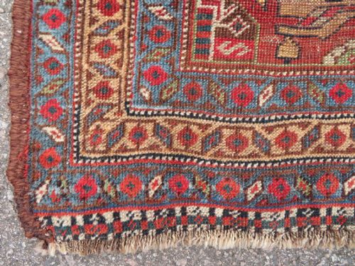 INTERIOR DESIGN EARLY ANTIQUE KHAMSEH TRIBAL RUG SOUTH WEST PERSIACIRCA 1870S 234CM X 148CM - ADDITIONAL PHOTO 12