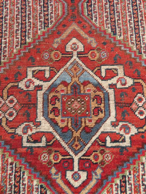 INTERIOR DESIGN EARLY ANTIQUE KHAMSEH TRIBAL RUG SOUTH WEST PERSIACIRCA 1870S 234CM X 148CM - ADDITIONAL PHOTO 16