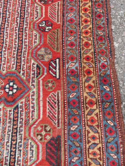 INTERIOR DESIGN EARLY ANTIQUE KHAMSEH TRIBAL RUG SOUTH WEST PERSIACIRCA 1870S 234CM X 148CM - ADDITIONAL PHOTO 19