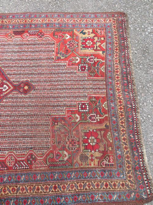 INTERIOR DESIGN EARLY ANTIQUE KHAMSEH TRIBAL RUG SOUTH WEST PERSIACIRCA 1870S 234CM X 148CM - ADDITIONAL PHOTO 20