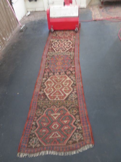 INTERIOR DESIGNEARLY ANTIQUE KURDISH NARROW RUNNERRUG NORTH WEST PERSIACIRCA 1860S 282CM X 74CM - ADDITIONAL PHOTO 21