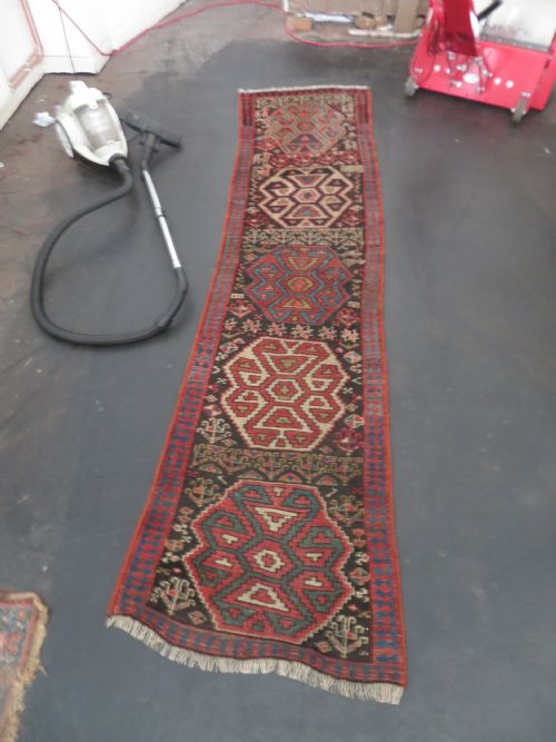 INTERIOR DESIGNEARLY ANTIQUE KURDISH NARROW RUNNERRUG NORTH WEST PERSIACIRCA 1860S 282CM X 74CM - ADDITIONAL PHOTO 24