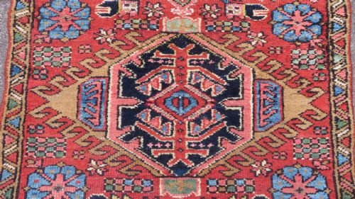 ANTIQUE HERIZ KARAJA NARROW RUNNER RUG NORTH WEST PERSIA 338CM X 82CM ONLY 82CM WIDE - ADDITIONAL PHOTO 3