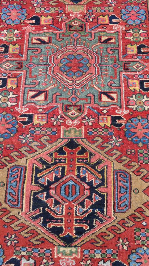 ANTIQUE HERIZ KARAJA NARROW RUNNER RUG NORTH WEST PERSIA 338CM X 82CM ONLY 82CM WIDE - ADDITIONAL PHOTO 5