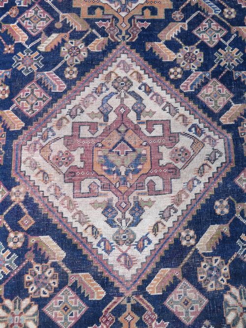 ANTIQUE QASHQAI RUG FARS PROVINCE SOUTH WEST PERSIA 219CM X 118CM - ADDITIONAL PHOTO 2