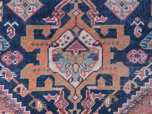 ANTIQUE QASHQAI RUG FARS PROVINCE SOUTH WEST PERSIA 219CM X 118CM - ADDITIONAL PHOTO 9