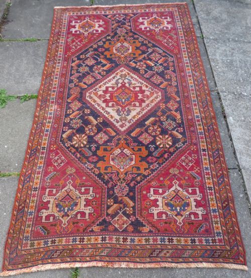 ANTIQUE QASHQAI RUG FARS PROVINCE SOUTH WEST PERSIA 219CM X 118CM - ADDITIONAL PHOTO 22