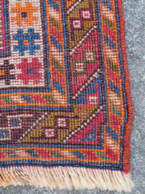 ANTIQUE QASHQAI RUG FARS PROVINCE SOUTH WEST PERSIA 219CM X 118CM - ADDITIONAL PHOTO 25