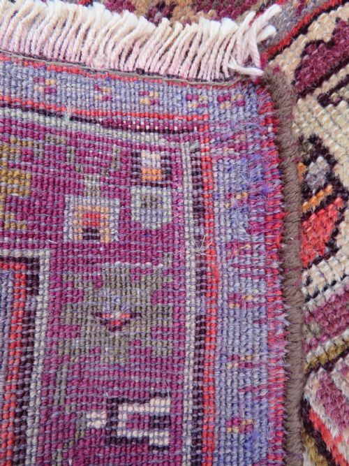 UNUSUAL ANTIQUE TURKISH LADIK OR MILAS MELAS PRAYER RUG NORTH CENTRAL ANATOLIA LATE 19TH CENTURY 176CM X 104CM - ADDITIONAL PHOTO 6