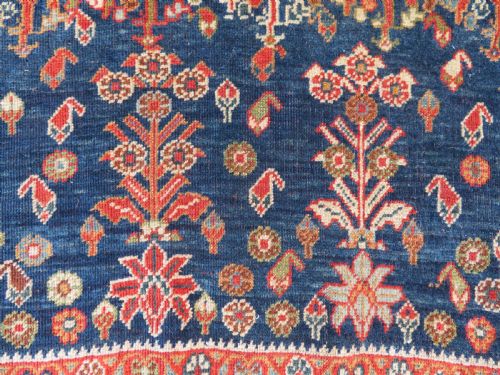 ANTIQUE QASHQAI KASHKULI BOTEH' RUG SOUTH WEST PERSIA CIRCA 1880 224CM X 130CM - ADDITIONAL PHOTO 3