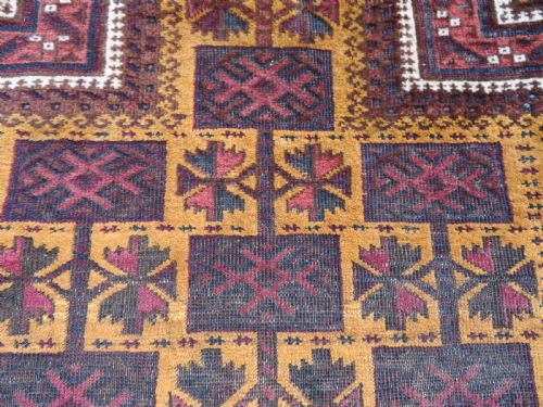 ANTIQUE BALUCH CAMEL GROUND PRAYER RUG BALUCH TRIBES OF HERAT 2ND HALF 19TH CENTURY138CM X 84CM - ADDITIONAL PHOTO 5
