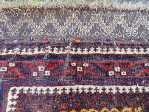 ANTIQUE BALUCH CAMEL GROUND PRAYER RUG BALUCH TRIBES OF HERAT 2ND HALF 19TH CENTURY138CM X 84CM - ADDITIONAL PHOTO 6